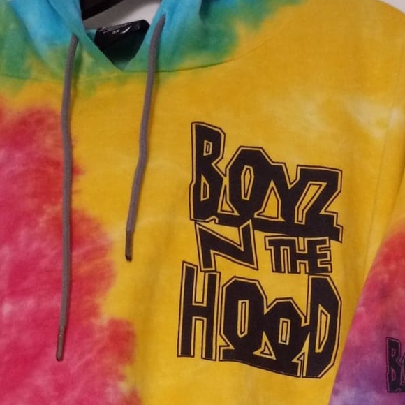 Boyz N The Hood Crop Tie Dye Hoodie Official Merch - Picture 2 of 7